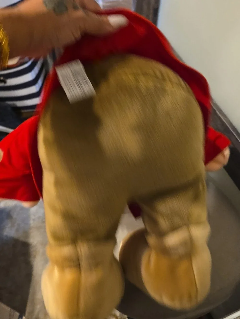 Disney Grumpy Plush with Red Hat and Brown Body